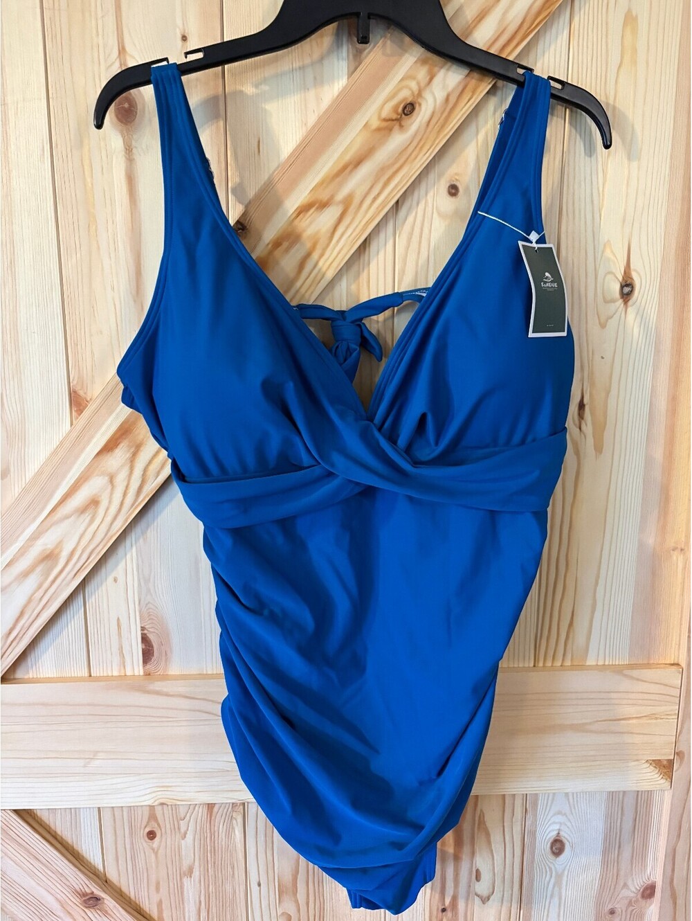 EOMENIE Women's 2XL Dark Turquoise One-Piece Swimsuit with Adjustable Straps NWT